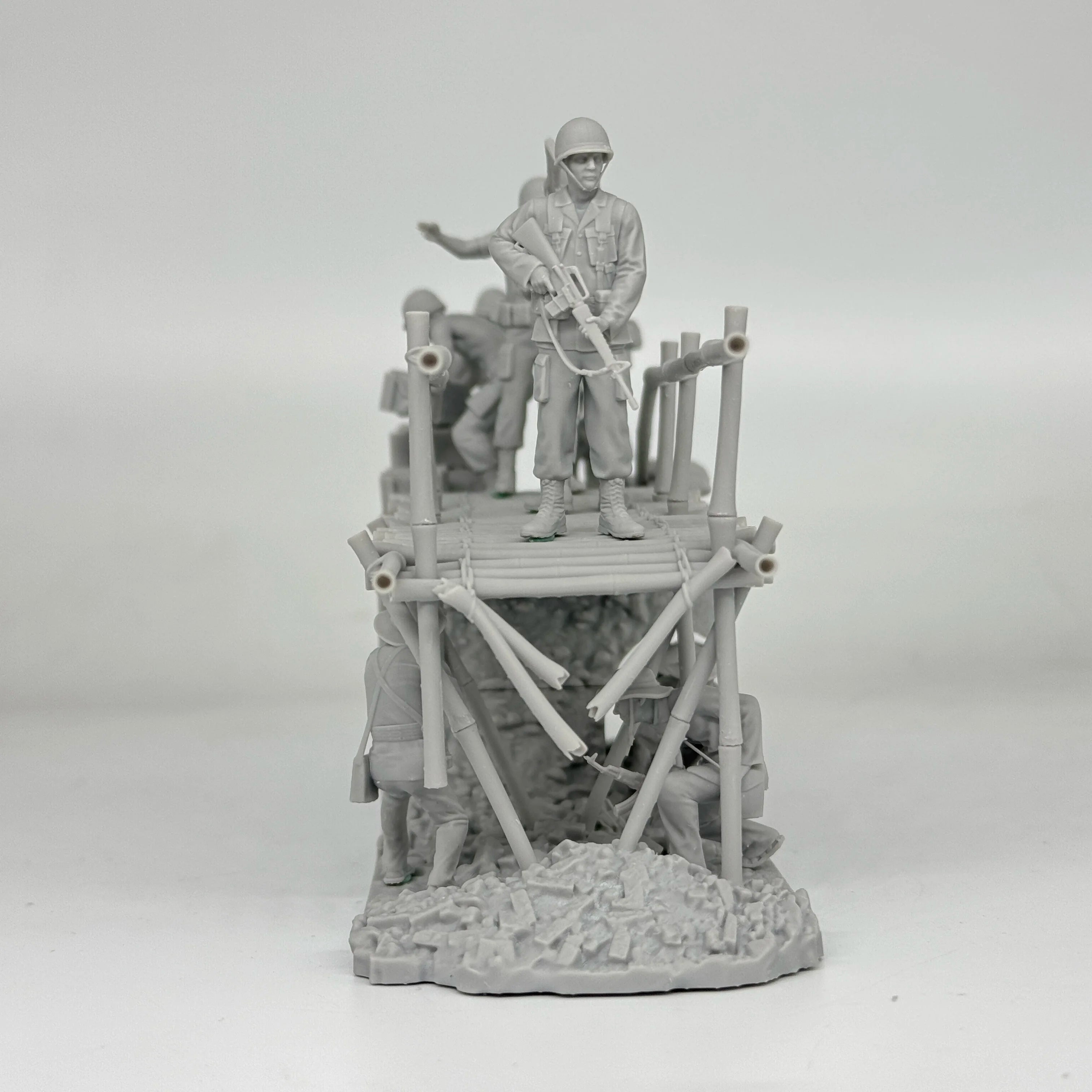 1/35 Vietnam Bridge Ambush Diorama Resin Kit | Viet Cong & US/ARVN Figs