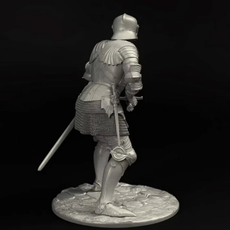 1/24 Scale Gothic Knight Figure – Unpainted Resin Model Kit for Collectors & Diorama Builders - R Supply Store