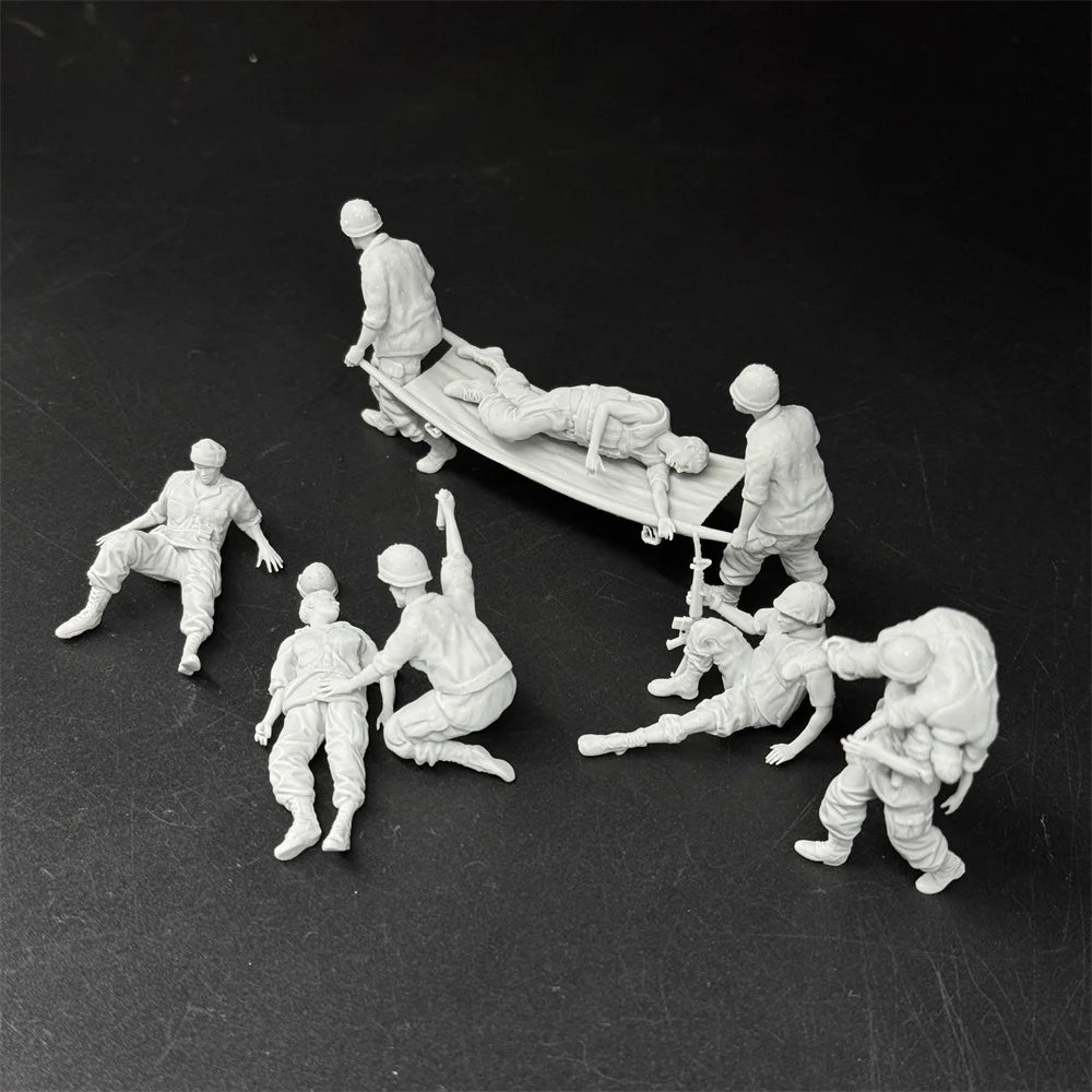 1/35 US Military Vietnam Rescue Figure Set | Stretcher & Medics Kit