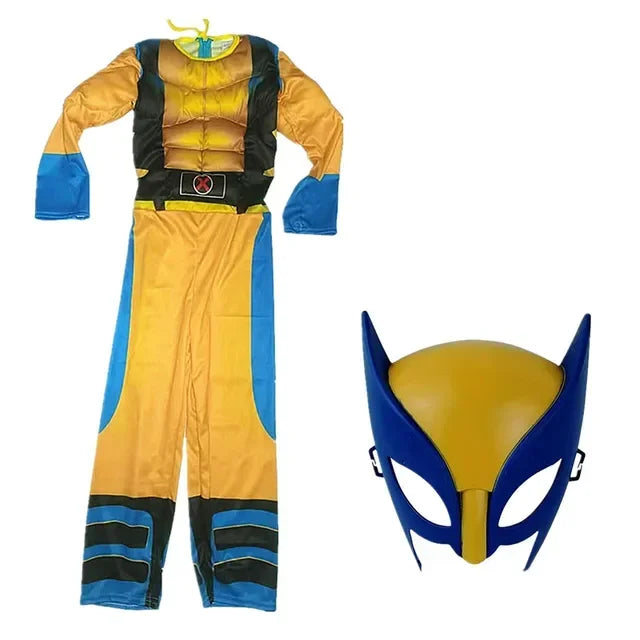 Captain America Muscle Costume Superhero Captain America Muscle Cosplay Jumpsuit Shield Halloween Carnival Party Costume for Kid