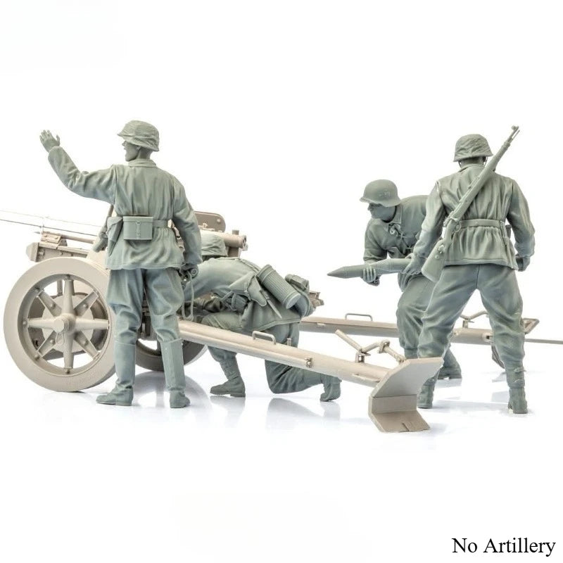 1/16 Scale WWII German Field Artillery Crew – 4 Figure Resin Model Kit (Unpainted) - R Supply Store