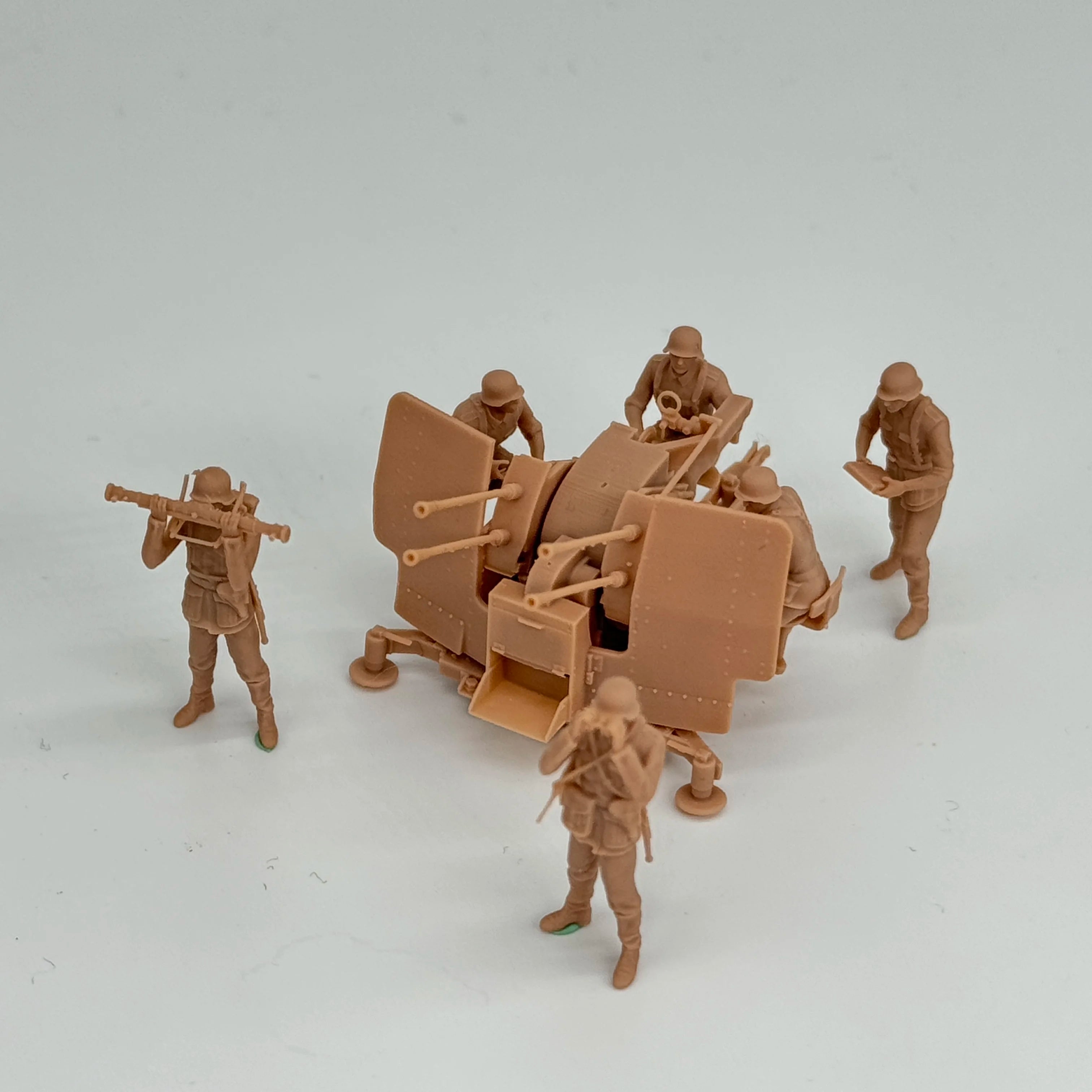 1/72 Scale WWII German Army Flak 38 Anti-Aircraft Gun & 6 Crew Figures | R-Supply Store