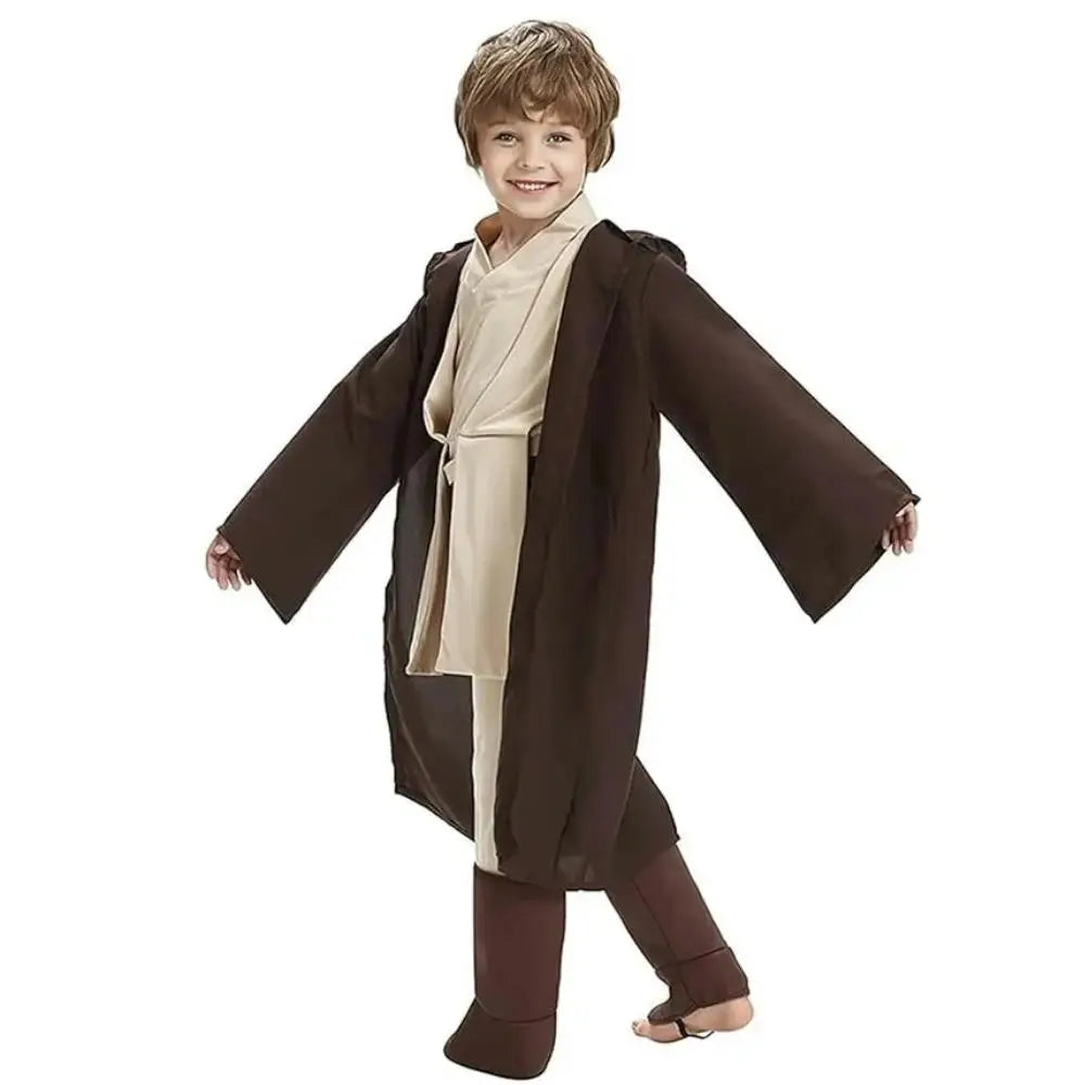 Kids Jedi Knight Costume - Star Wars Obi-Wan Kenobi - Anakin Skywalker Cosplay Robe set