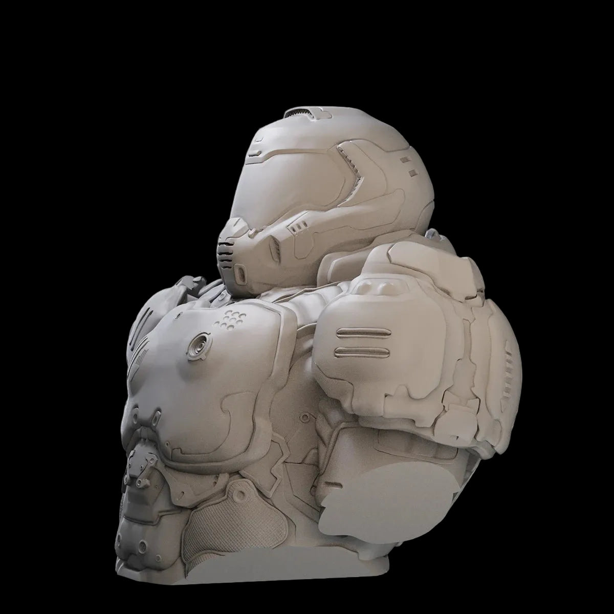 1/10 Doom Slayer Bust Resin GK | Praetor Armor Sci-Fi Gaming Model