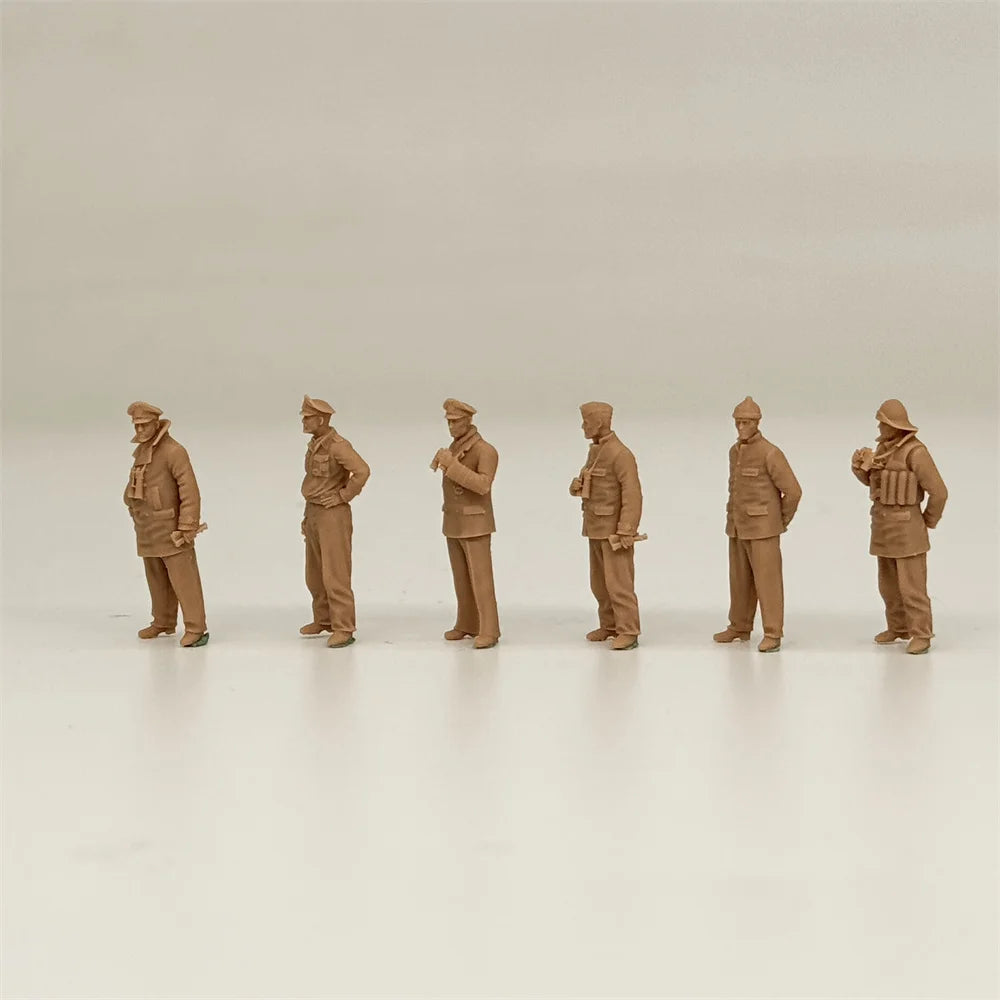 1/72 Scale WWII German U-boat Crew & Naval Officers Resin Figure Set (6 Figures) - Kriegsmarine Diorama