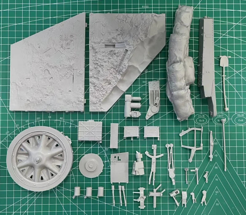 1/16 Scale Airborne Division Artillery Figure Model Kit scene – 3 Figures & Base - R Supply Store