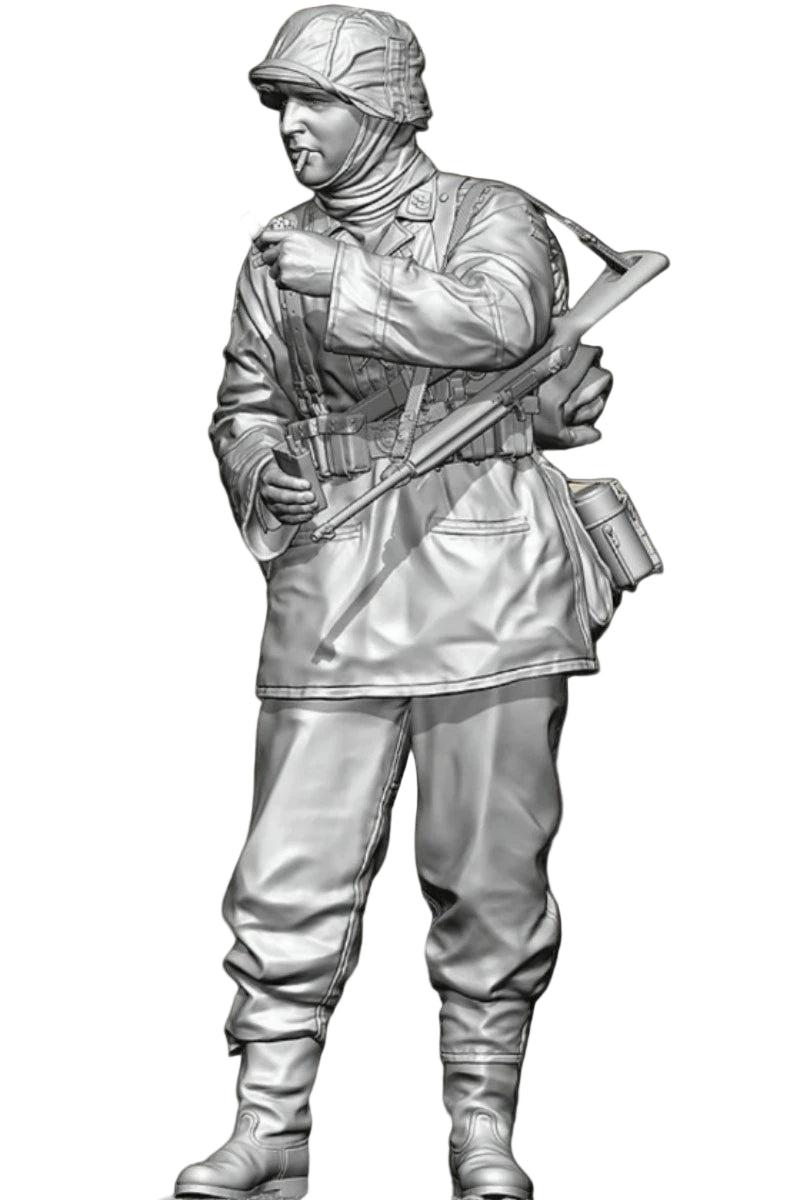 1/10 Scale Resin DieCast Figure Model Kit Ambush Battle Smoking Soldier Rifleman Unassembled Unpainted - R Supply Store