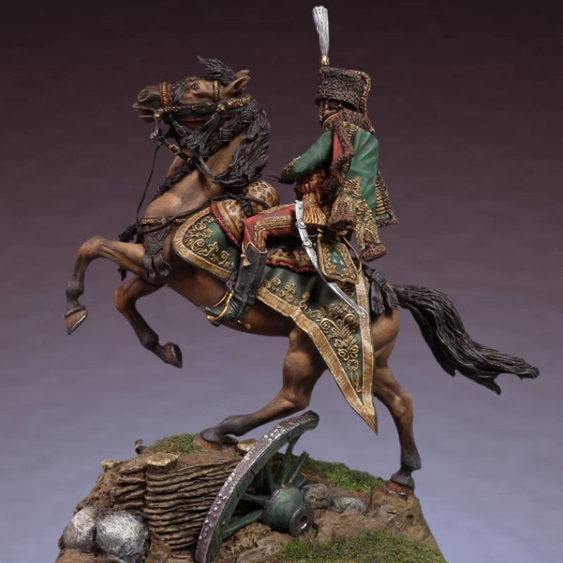 1/32 Scale 54mm Die-Cast Resin Figure Model Kit Napoleonic Era Cavalry General Miniature Toys Unassembled Unpainted Diorama