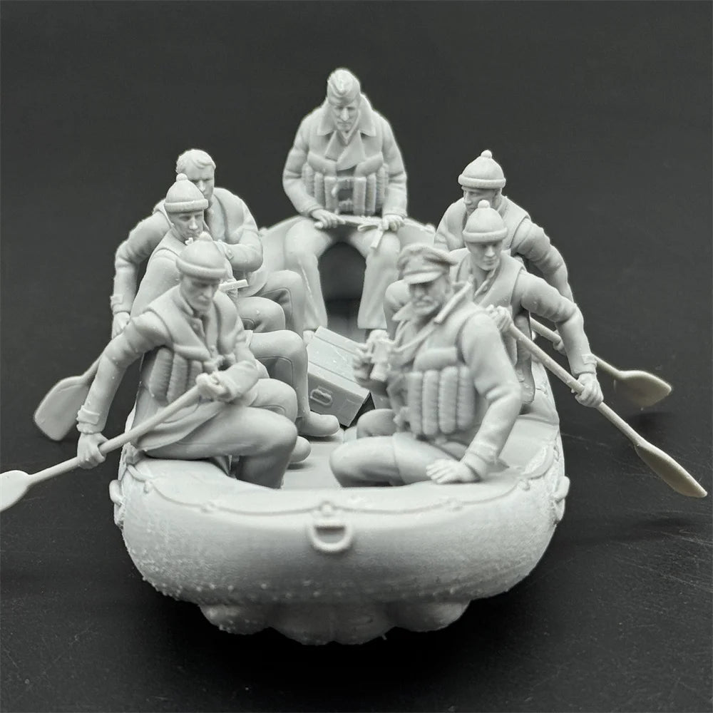 1/35 Scale WWII German Navy Officer's Raft | High-Detail Resin Model Kit