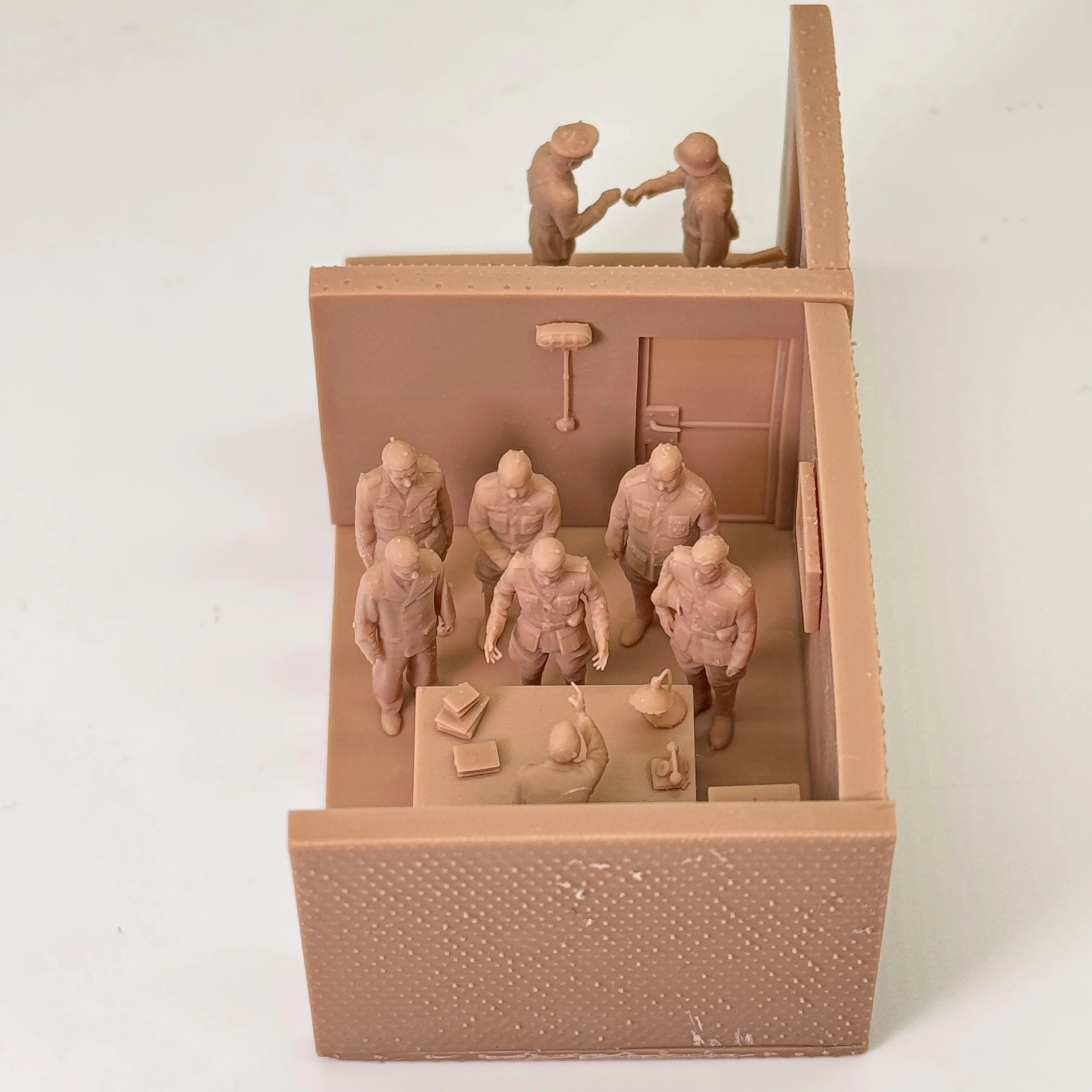 1/72 Scale Bunker / Headquarters Interrogation Scene Resin Figure Set (12 Figures) - WWII/Cold War Diorama