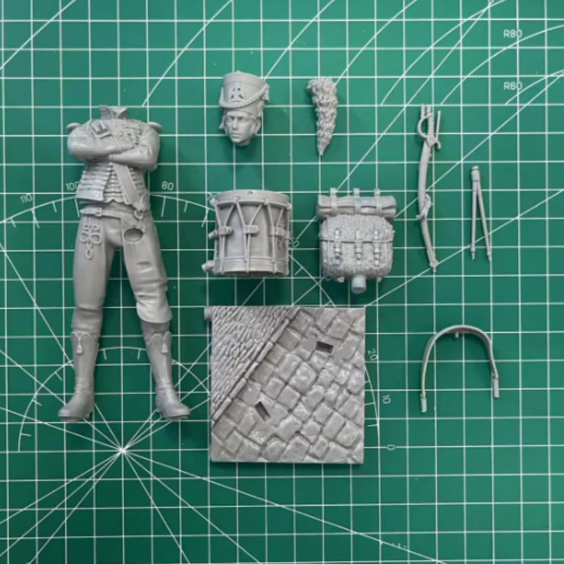 1/16 Scale (120mm) Napoleonic Era Military Drummer Resin Figure - Historical Hobby Miniature Kit