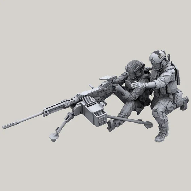 1/35 Modern US Special Forces Heavy Machine Gun Team Resin Kit (x2 Figures + Weapon)