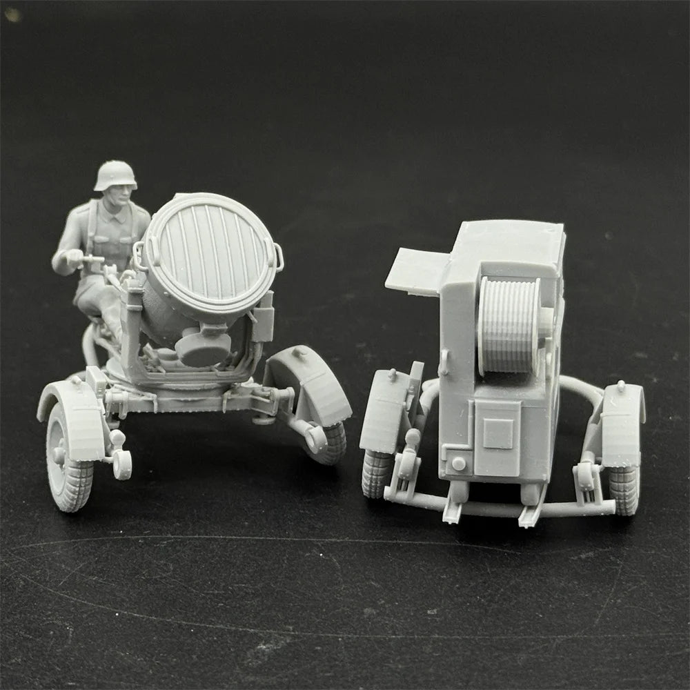 1/35 Scale WWII German Flak Searchlight & Equipment Trailer Set | High-Detail Resin Model Kit