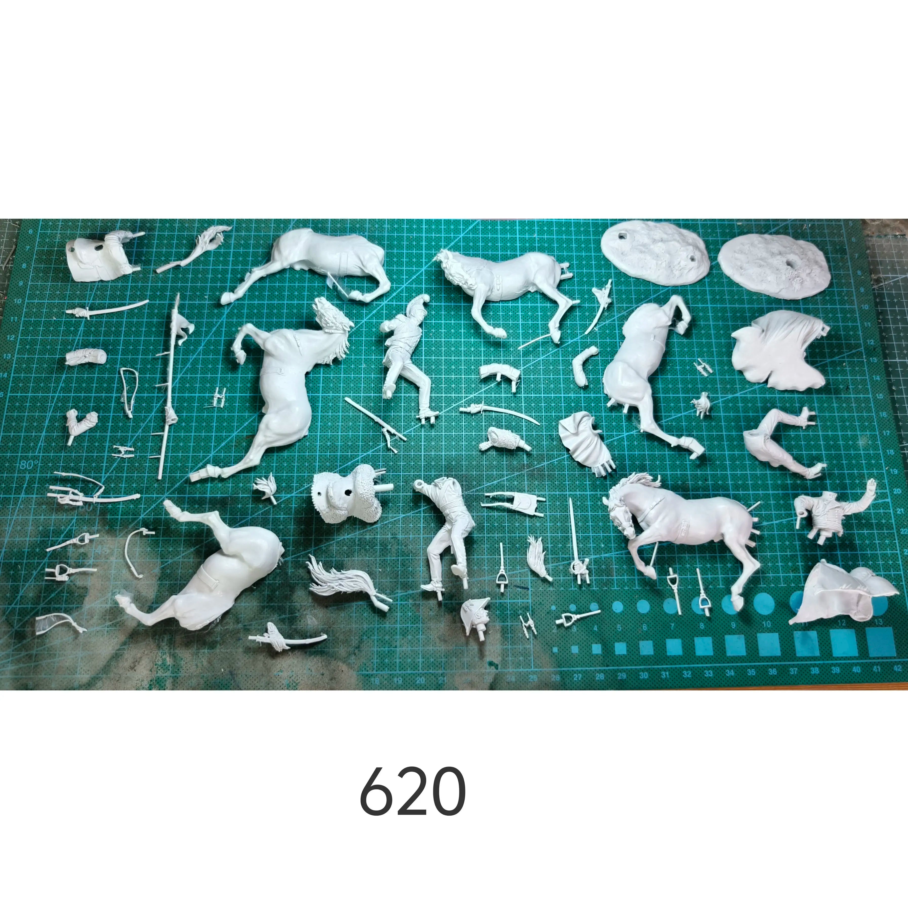 54mm Napoleonic Cavalry Battle Resin Model Kit | 1/32 Scale Diorama - R Supply Store