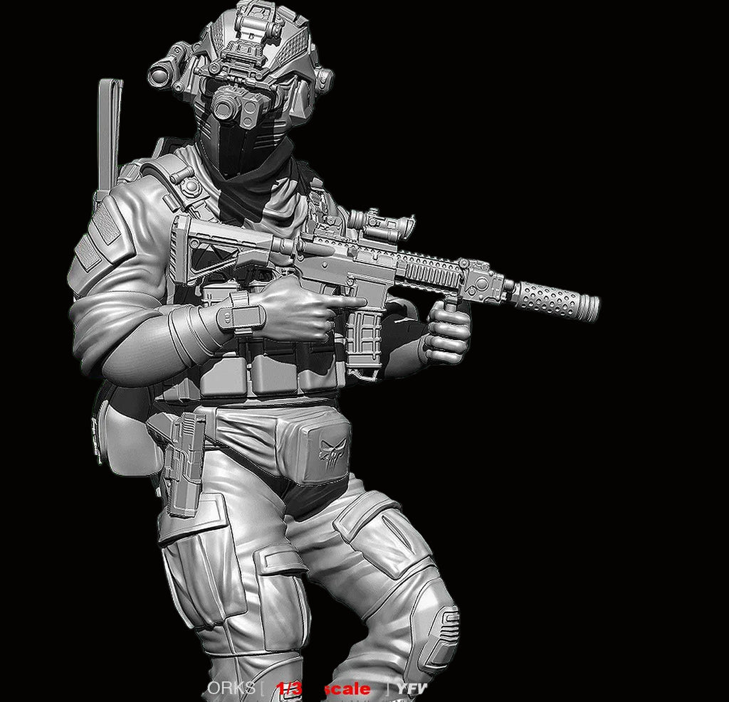 1/35 Scale US Army "God of Night War" Assault Operator Resin Figure - Modern Special Forces Kit