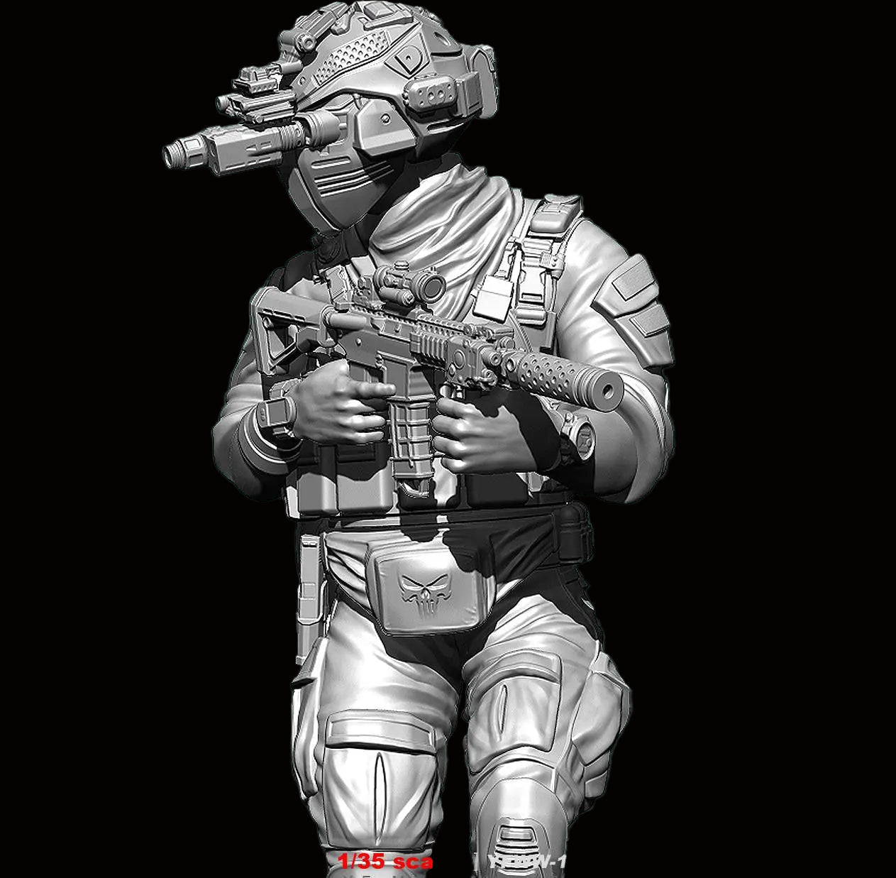 1/35 Scale US Army "God of Night War" Assault Operator Resin Figure - Modern Special Forces Kit