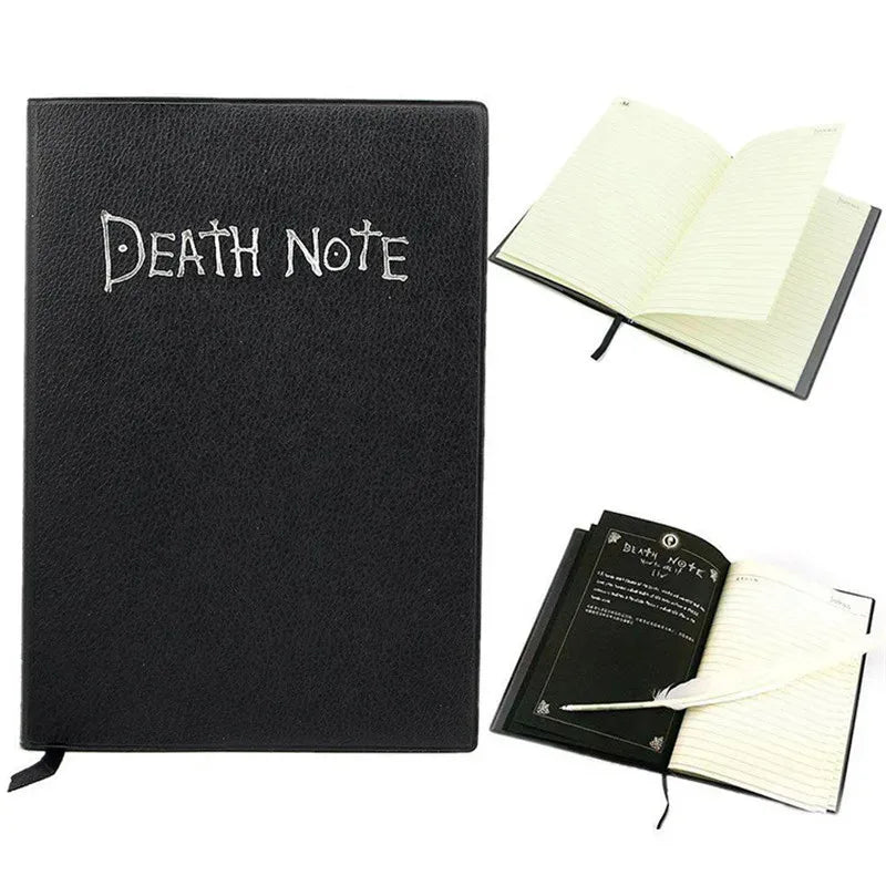 Death Note Notebook Set Leather Anime Journal Collectible Writing Book School Gift