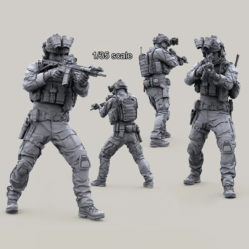 1/35 Scale Elite Special Forces Resin Figures Set (x6) - Dynamic Modern Ops Diorama Kit