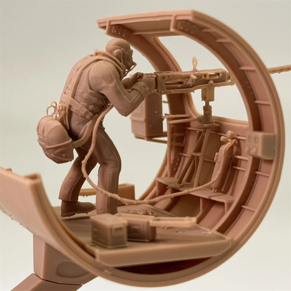 1/48 & 1/72 Scale WWII Bomber Waist Gunner / Ball Turret Crew Resin Model Kit - B-17 Flying Fortress