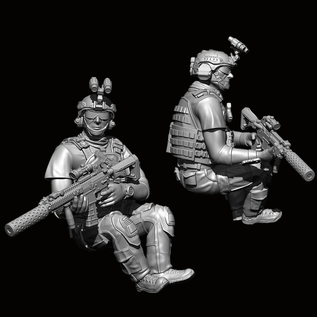 1/35 Scale Modern Special Forces Vehicle Passenger Resin Figure - Seated Operator Kit
