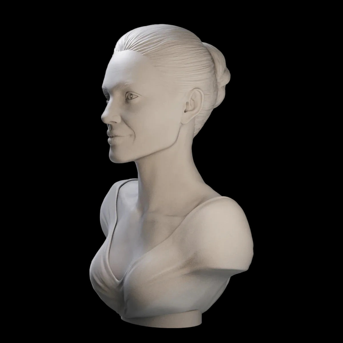 1/10 Realistic Female Portrait Bust Resin GK | Elegant Sculpt