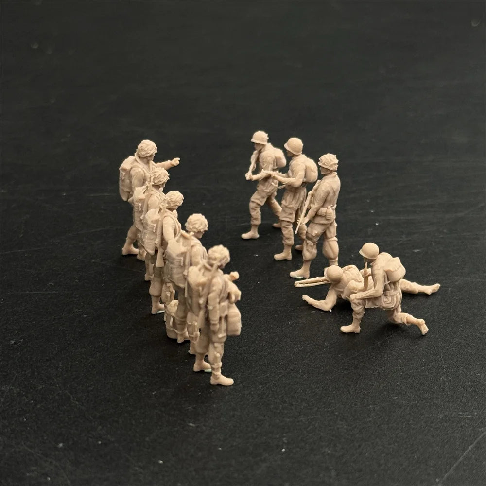 1/72 Scale WWII US Paratroopers / Infantry Action Figures Resin Model Kit (10+ Figures) - Normandy / Airborne Assault