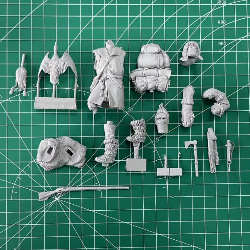 1/24 Scale Die-Cast Resin Figure Model Kit Mountain Man Hobby Miniature Toys Unassembled and Unpainted DIY Diorama - R Supply Store