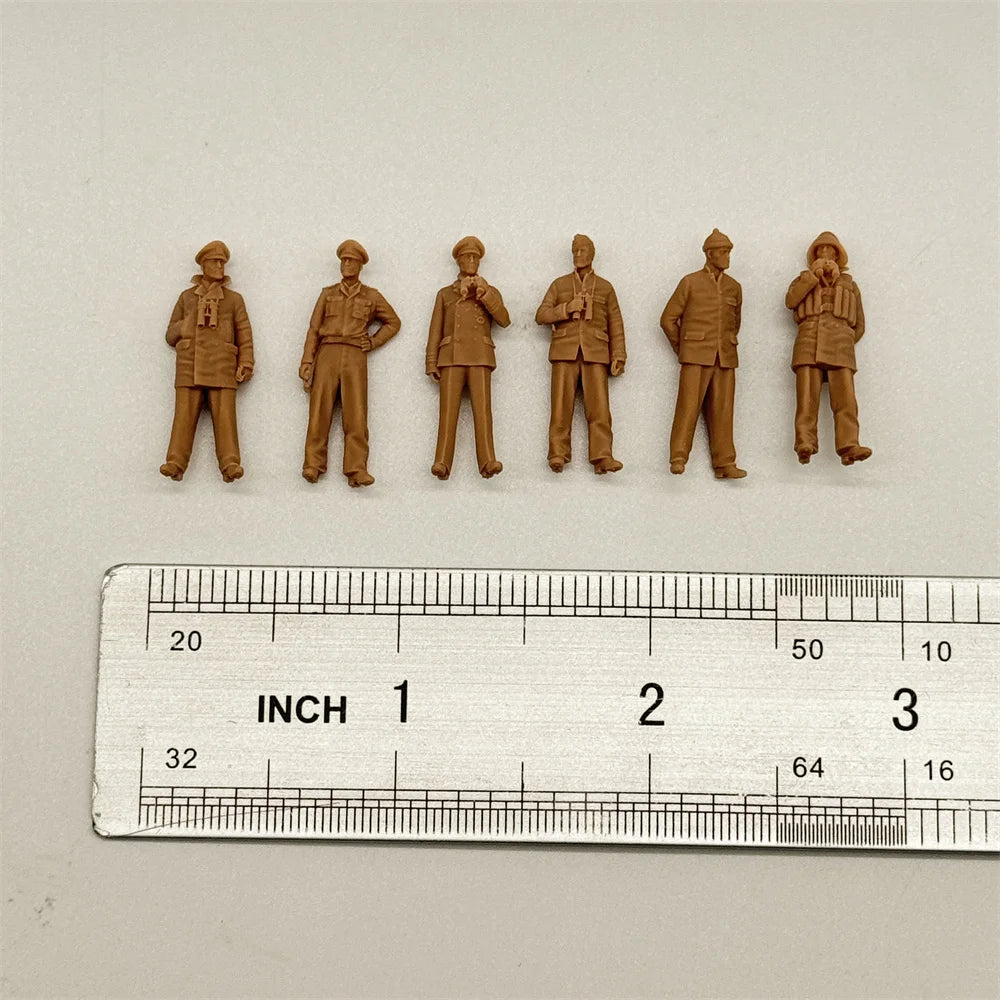 1/72 Scale WWII German U-boat Crew & Naval Officers Resin Figure Set (6 Figures) - Kriegsmarine Diorama