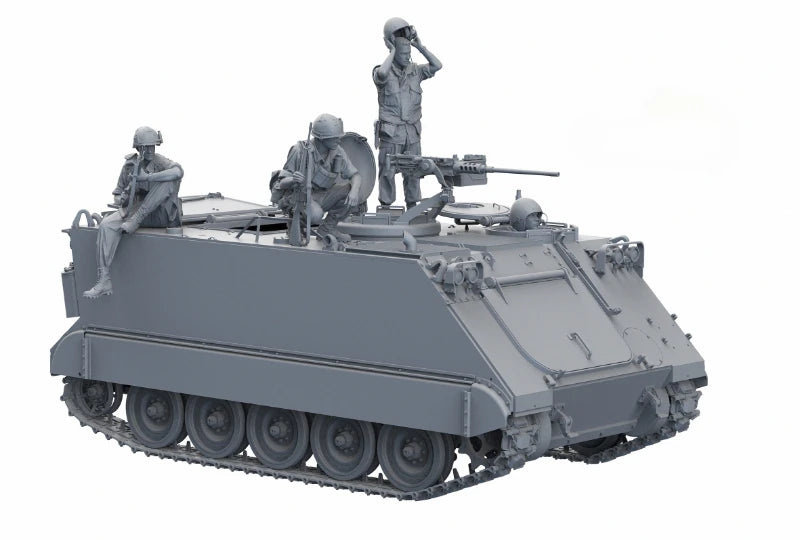 1/16 Scale Armored Personnel Carrier Crew & Infantrymen Resin Figure Model Kit (4 Figures, No Car) - R Supply Store