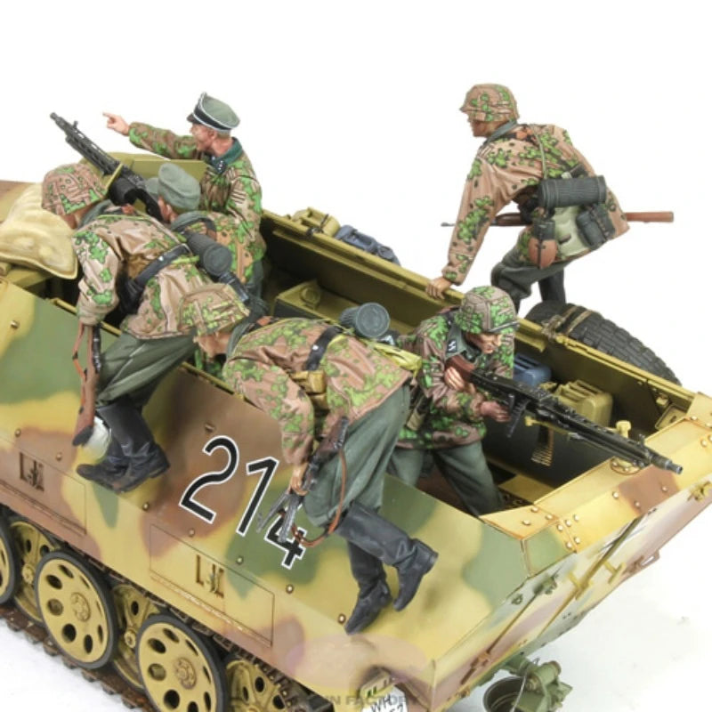 1/16 Scale WWII Armored Tank Soldier Set – 6 Figure Resin Model Kit (Unpainted, Without Tank) - R Supply Store