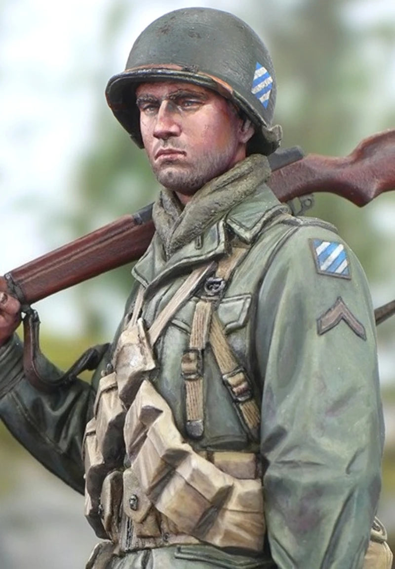 1/16 Scale Resin Figure Model Kit | US Army 3rd Armored Division Soldier Diecast Unassembled Unpainted - R Supply Store