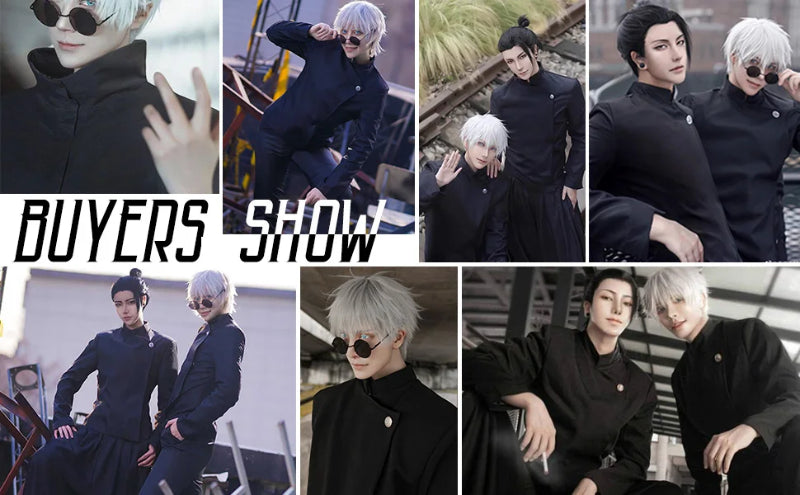 Gojo Satoru Cosplay Costume Uniform for Men Jujutsu Kaisen Cosplay Outfit And Sunglasses Geto Suguru Cosplay Uniform