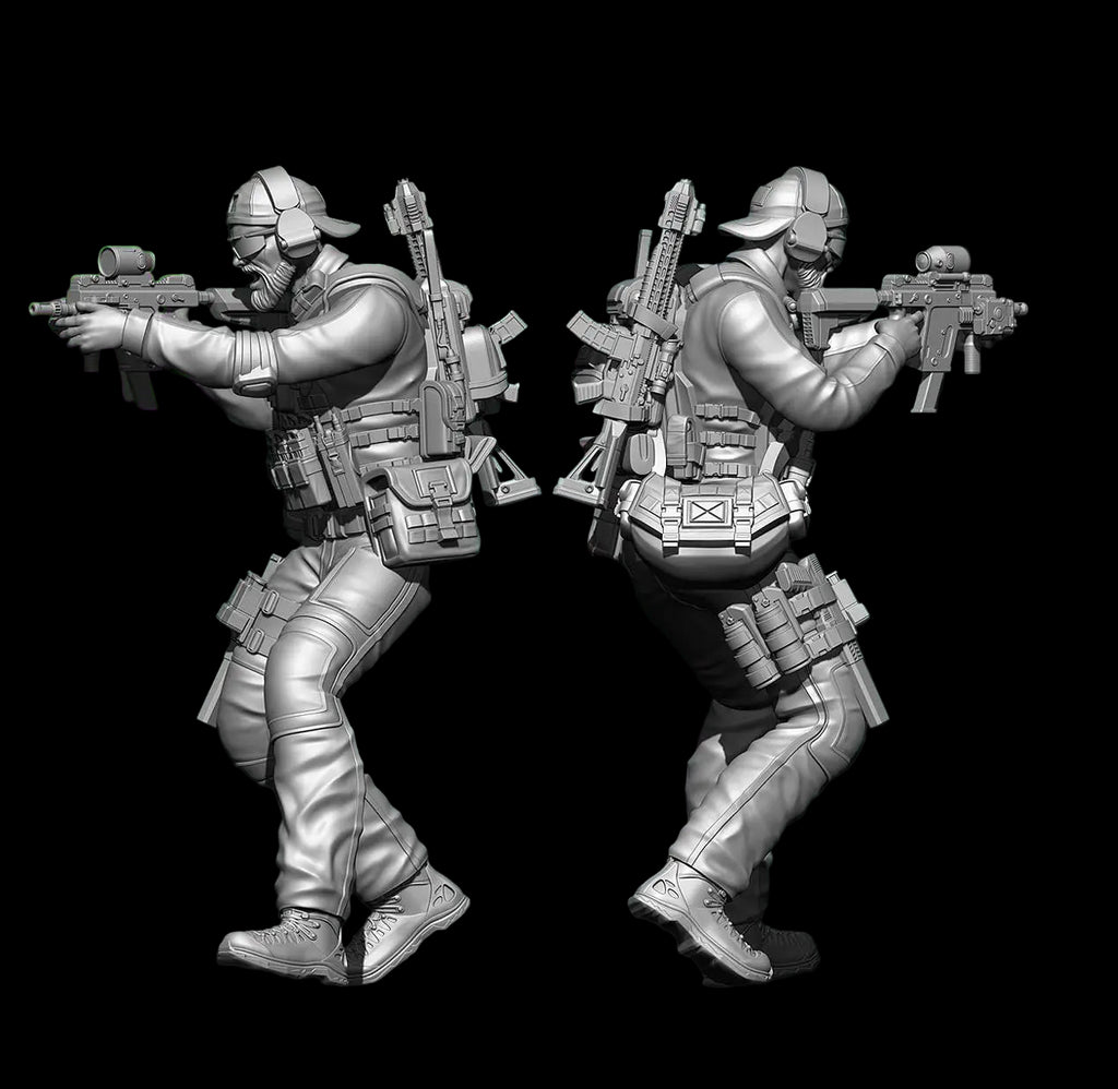 1/35 Scale US Army Special Operator Resin Figure - Bearded Tactical Infantry Kit