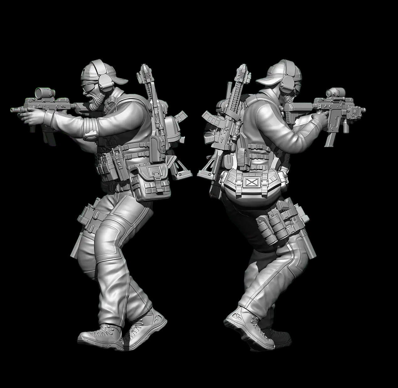 1/35 Scale US Army Special Operator Resin Figure - Bearded Tactical Infantry Kit