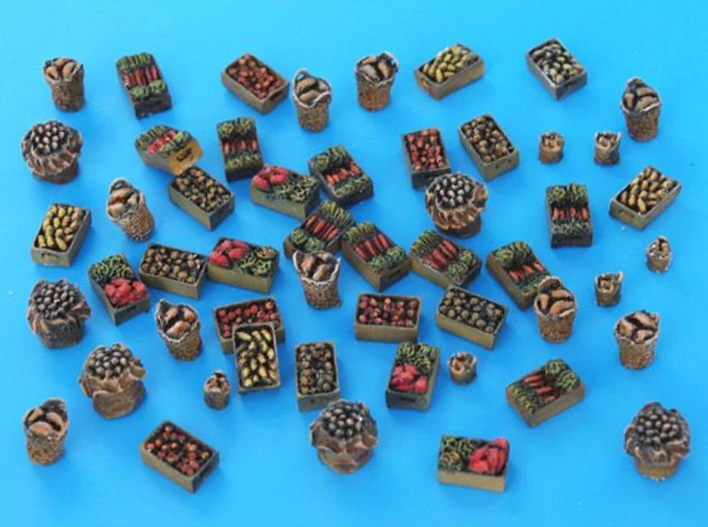 1/72 Scale Die-Cast Resin Model Assembled Kit Food Supplies Accessories Set Unassembled and Unpainted - R Supply Store