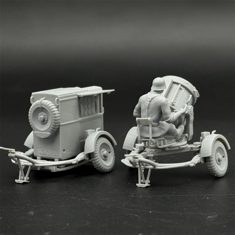 1/35 Scale WWII German Flak Searchlight & Equipment Trailer Set | High-Detail Resin Model Kit