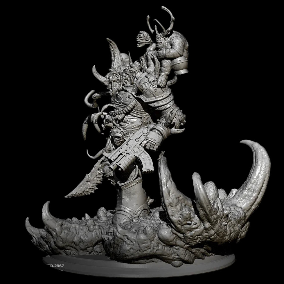 1/24 Corruptor Warrior Resin Kit | Demon Warlord Figure (85mm)