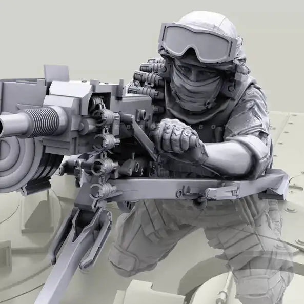 1/35 Scale Modern Heavy Weapons Gunner Resin Figure - Automatic Grenade Launcher Crew Kit