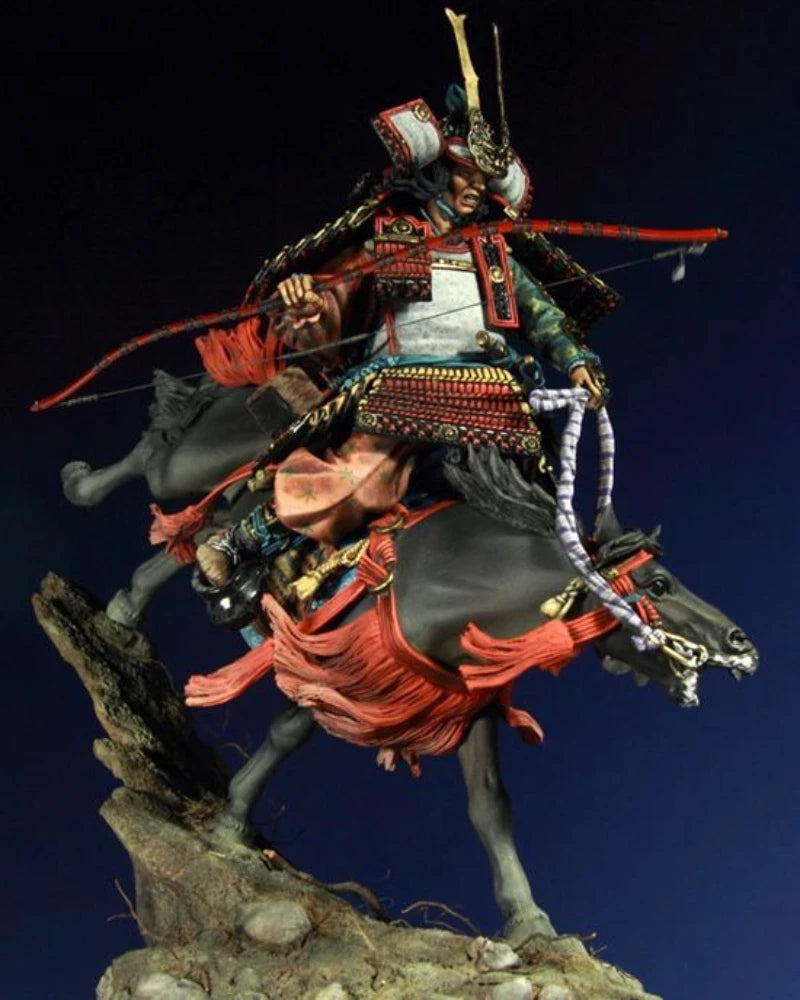 1/20 Scale Resin Figure Model Kit | Mounted Samurai Warrior 90mm Diecast Unassembled Unpainted Diorama - R Supply Store