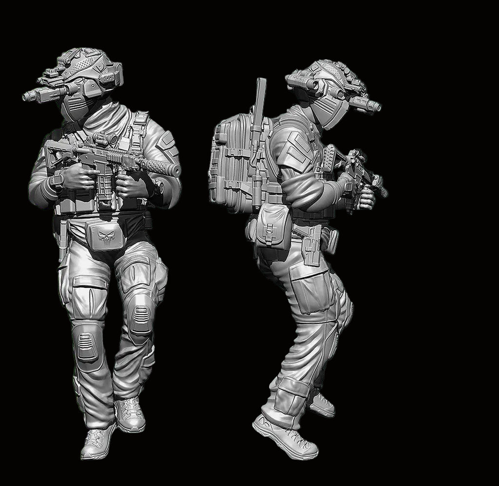 1/35 Scale US Army "God of Night War" Assault Operator Resin Figure - Modern Special Forces Kit