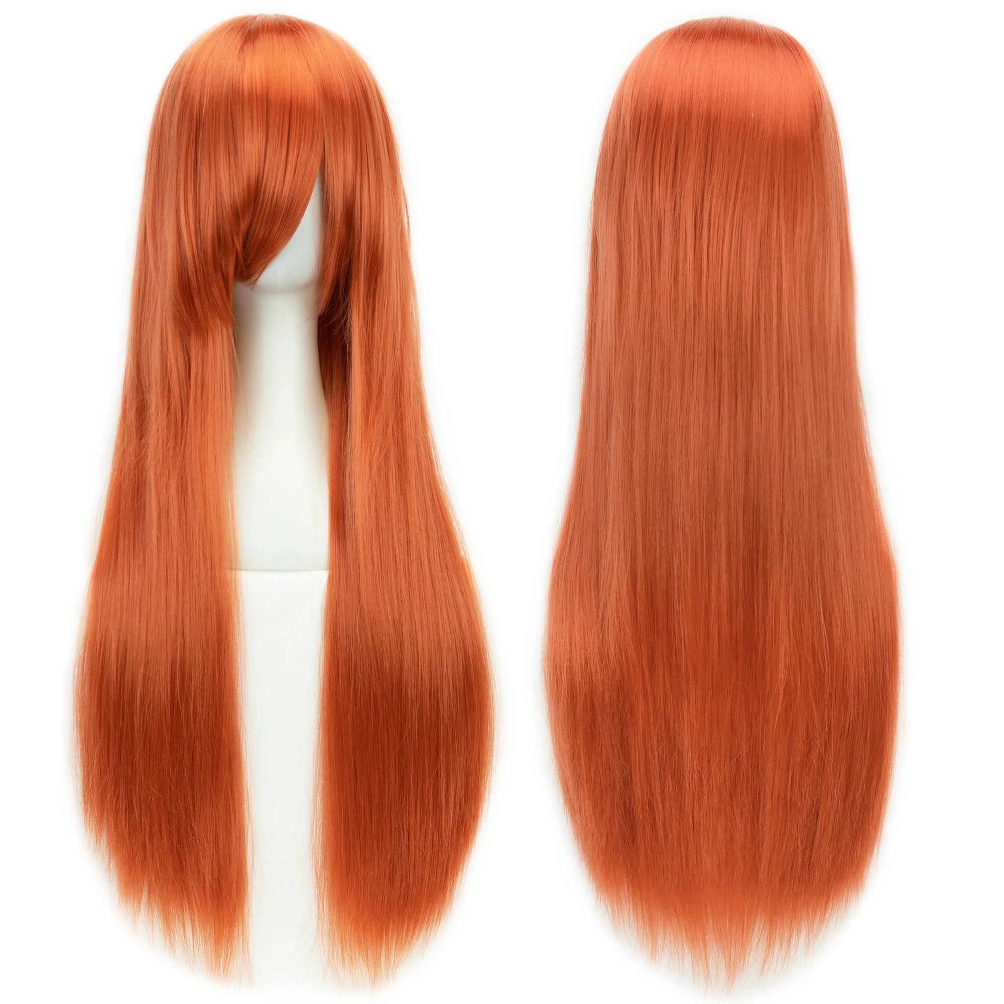 Long White Purple Cosplay Wig 80cm Straight Synthetic Hairpiece for Women Anime Party Wig