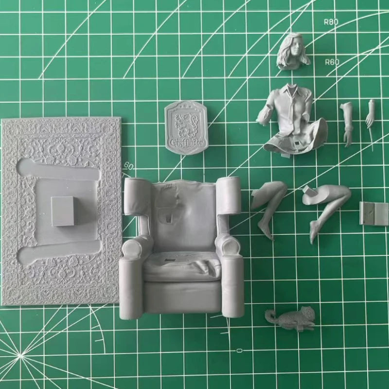 1/24 Scale DieCast Resin Figure Model Kit Sexy Wizardess on The Sofa NSFW Hobby Miniature Toys Unassembled Unpainted DIY Diorama - R Supply Store