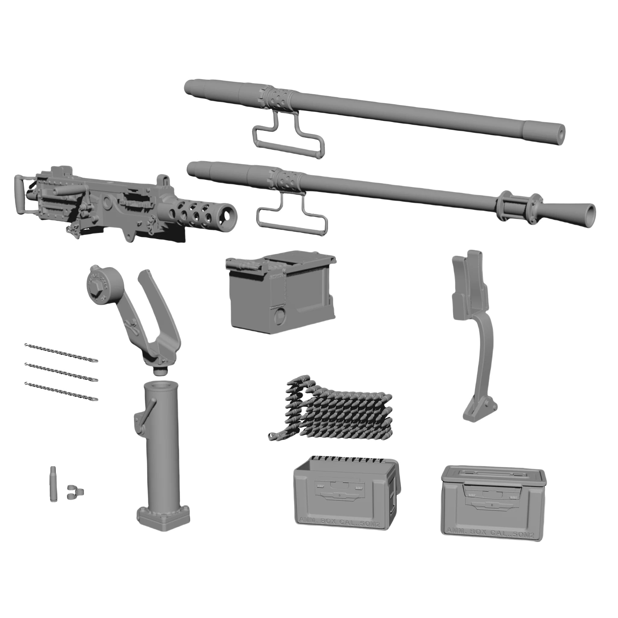 1/16 1/35 M2 Browning .50 Cal HMG Set | Ma Deuce & Accessories