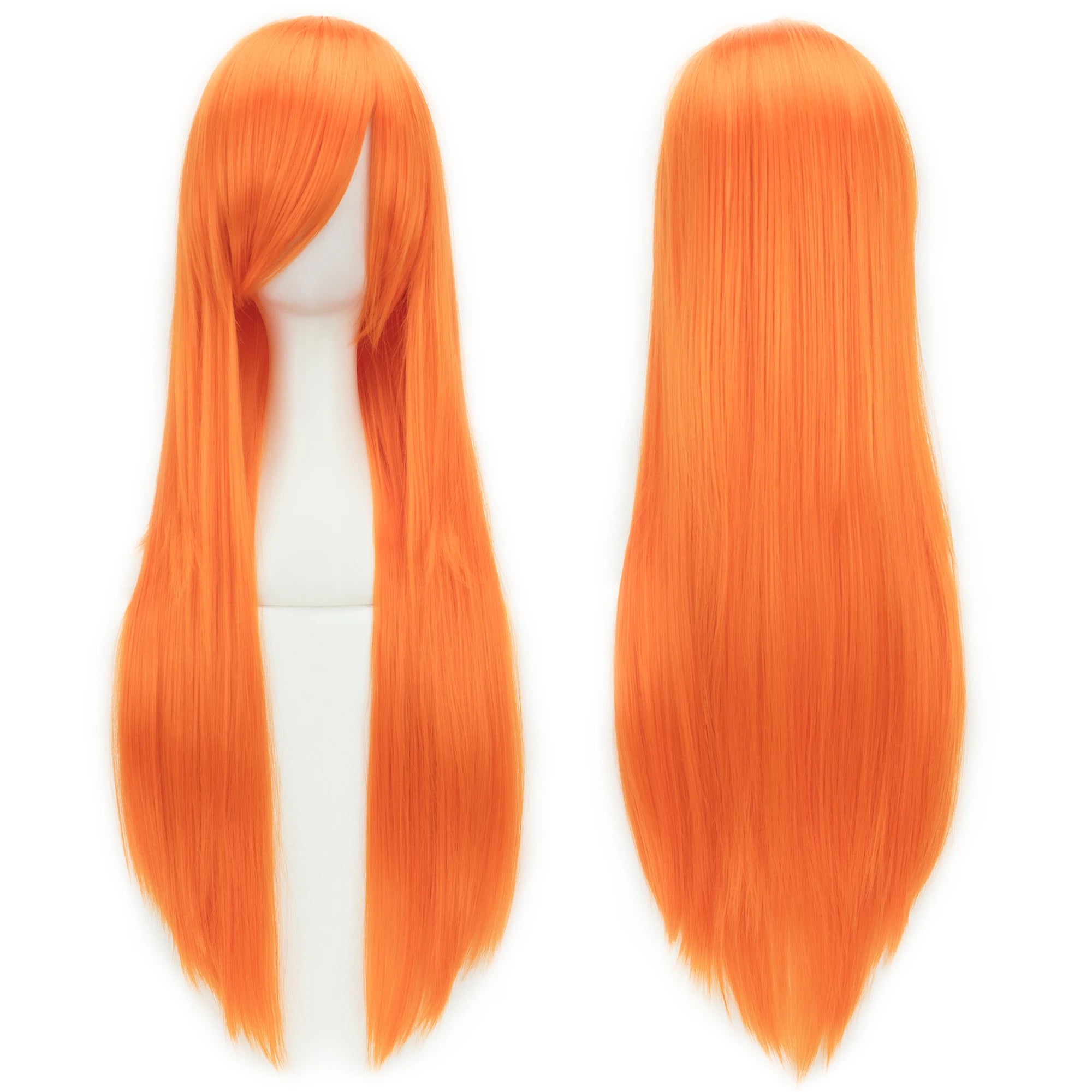 Long White Purple Cosplay Wig 80cm Straight Synthetic Hairpiece for Women Anime Party Wig