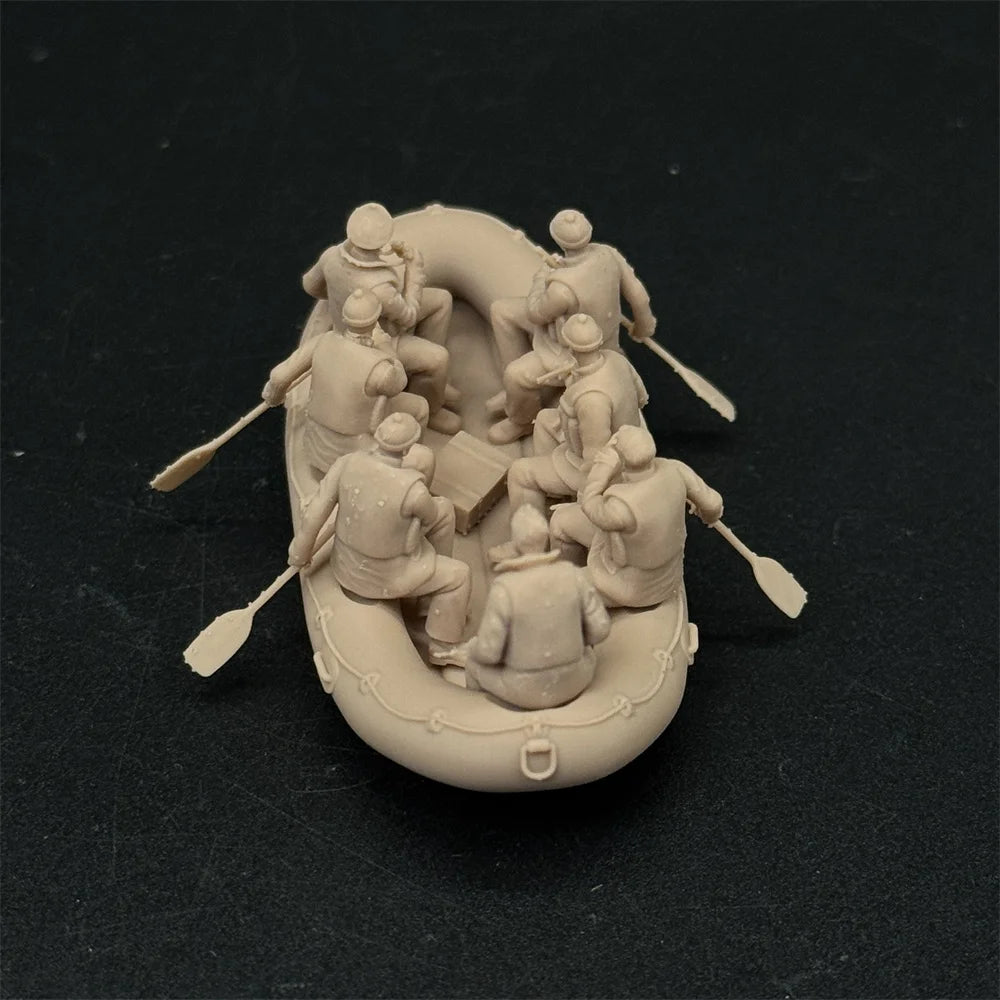 1/72 Scale German Navy Sailor / Officer's Life Raft Resin Model Kit (7 Figures) - Naval Rescue Diorama