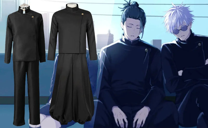 Gojo Satoru Cosplay Costume Uniform for Men Jujutsu Kaisen Cosplay Outfit And Sunglasses Geto Suguru Cosplay Uniform