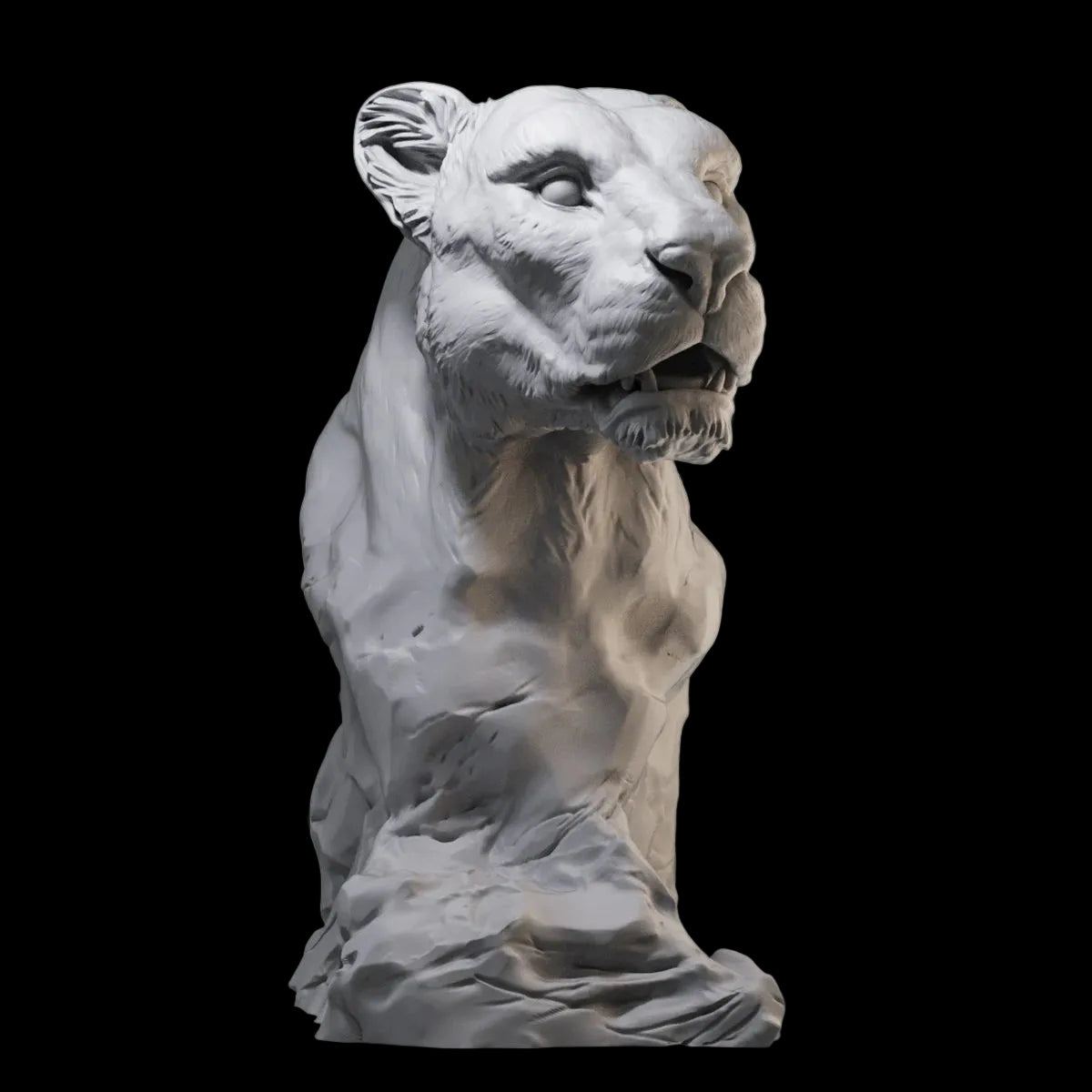 1/10 Feline Predator Bust Resin GK | Big Cat Animal Model