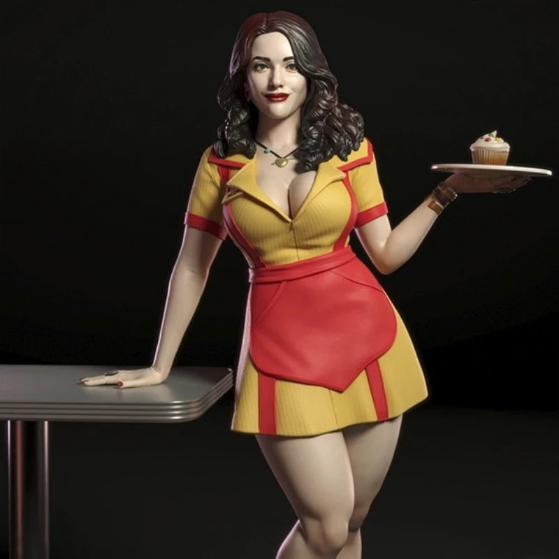 1/24 Scale Resin Figure Model Kit | Waitress Max Diecast Diorama Unassembled Unpainted Hobby Miniature - R Supply Store