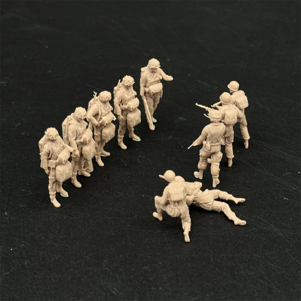 1/72 Scale WWII US Paratroopers / Infantry Action Figures Resin Model Kit (10+ Figures) - Normandy / Airborne Assault