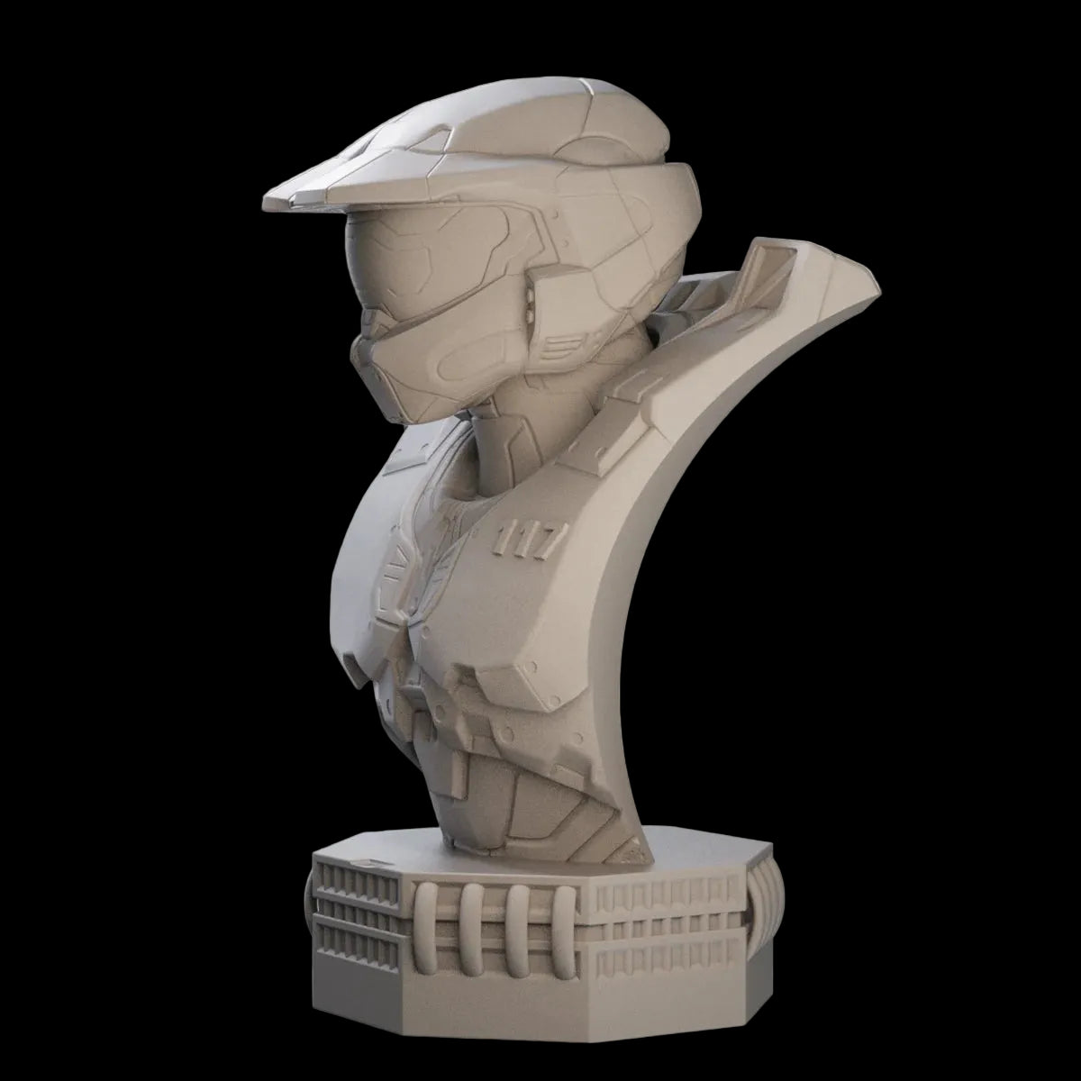 1/10 Sci-Fi Supersoldier Bust Resin GK | 117 Spartan Armor Model